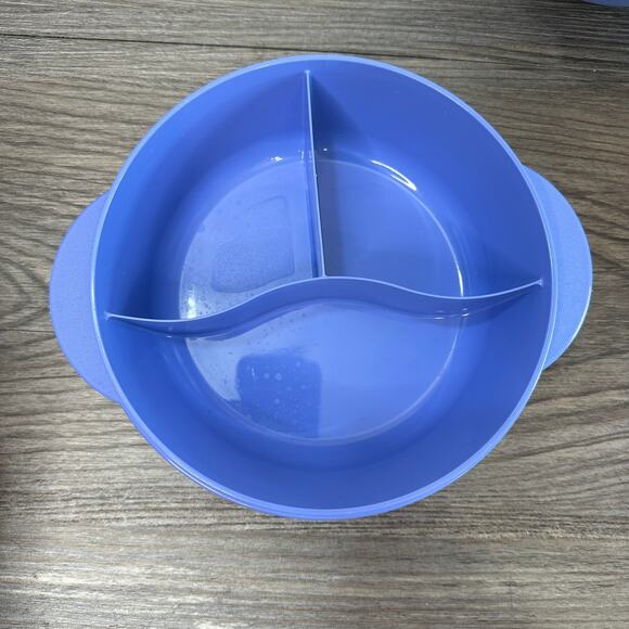Tupperware Crystal Wave Microwave Divided Dishes Blue Green BPA-Free Easy Clean - Picture 5 of 5